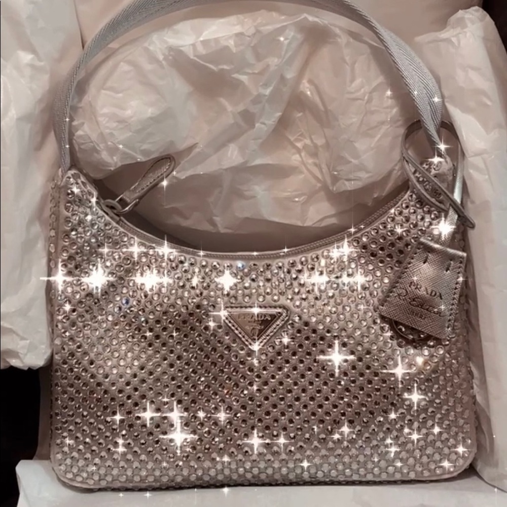 Prada Crystal Re Edition Hobo Bag
